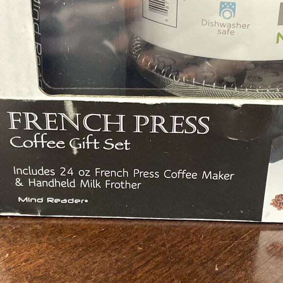 Mind Reader French Press Coffee Maker Gift Set 24 oz & Handheld Milk Frother - Picture 3 of 9